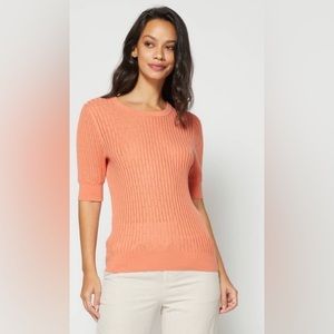 Gap Elbow Sleeve Pointelle sweater  NWOT